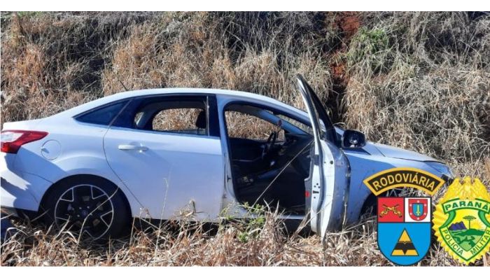 Rio Bonito - Condutor embriagado sofre acidente e é preso com veículo furtado na PR 158 